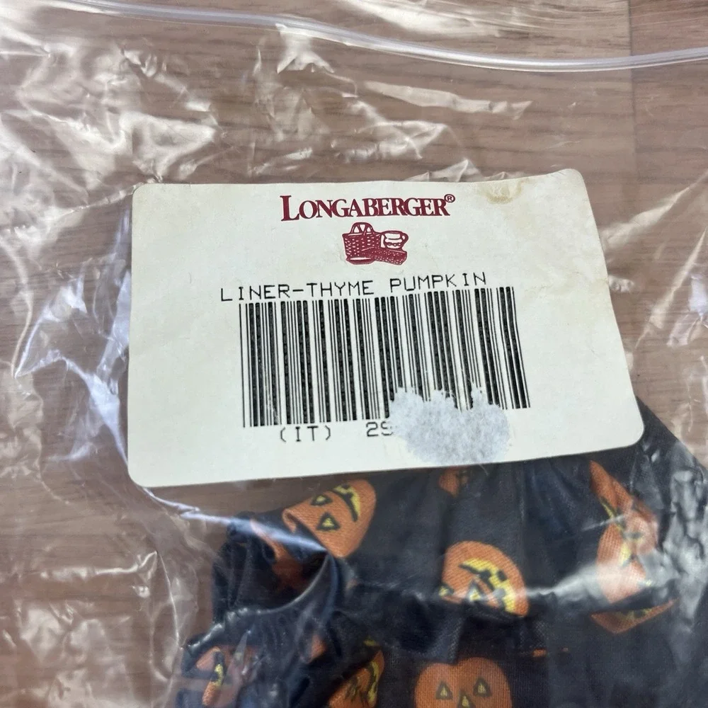 Longaberger‎ Fabric Liner for Thyme Basket Pumpkin NEW